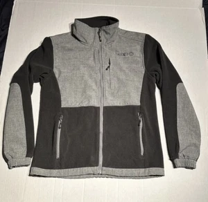 Hooey Herren Gr. M Tech Jacke grau durchgehender Reißverschluss Fleece Western Outdoor Wear - Bild 1 von 11