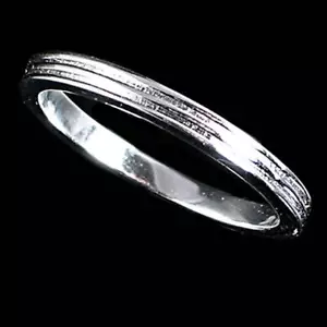 RIBBED NARROW BAND STACK RING_SIZE-6__925 STERLING SILVER - Picture 1 of 13