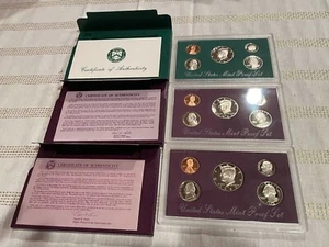 1992, 1993 and 1994 Proof Set U.S. Mint Original Government Packaging lot of 3 - Picture 1 of 2