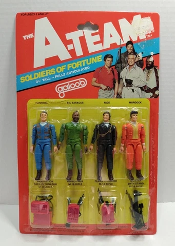Vtg. 1983 Galoob The A-Team Soldiers Of Fortune 3.75" NOSC Cover