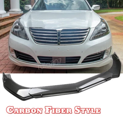 For Hyundai Equus 11-16 Front Bumper Lip Spoiler Splitter Carbon Fiber Style - Изображение 1 из 4