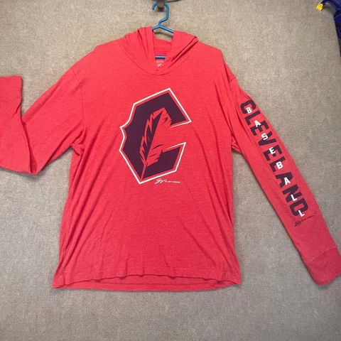 Cleveland That I Love Baseball GV Art & Design Women's XL Red Lightweight Hoodie Cover