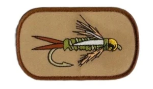 Embroidered Nymph Fly Trout Fly Fishing Patch - Picture 1 of 1