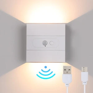 Wandleuchte LED Innen Akku Kabellos mit Bewegungsmelder Flur Wandlampe USB NEW - Bild 1 von 15
