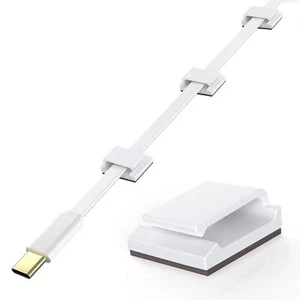 AGPTEK Self Adhesive Cable Clips, 100pcs Wire Clips 100 PCS, White - Picture 1 of 9