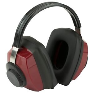 Radians Competitor 26 Passive Earmuff Red, Adjustable Headband NRR 26