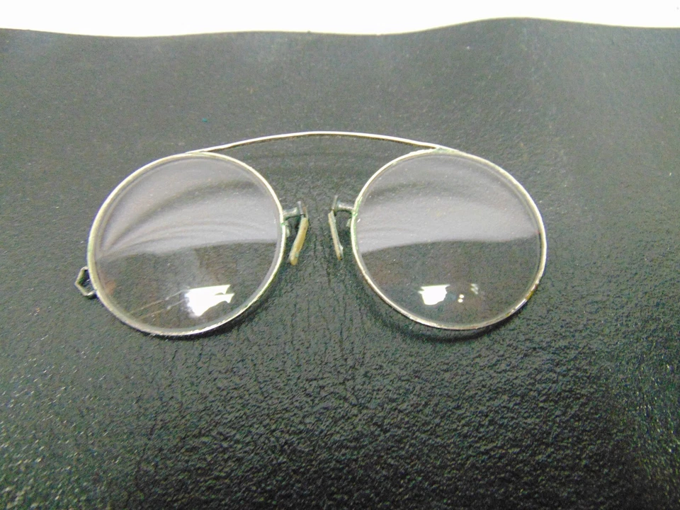 Gafas redondas T&P vintage para hombre oro 10K primavera con estuche de cuero Foto 1 de 4