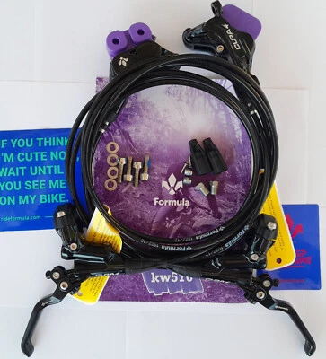 Formula - Juego de frenos Cura 4 negro brillante TFRA+FCS 4 pistones speedlock opcional NUEVO Foto 1 de 4