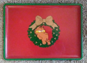 1978 Enesco Garfield Holiday Tray By Jim Davis - Picture 1 of 5