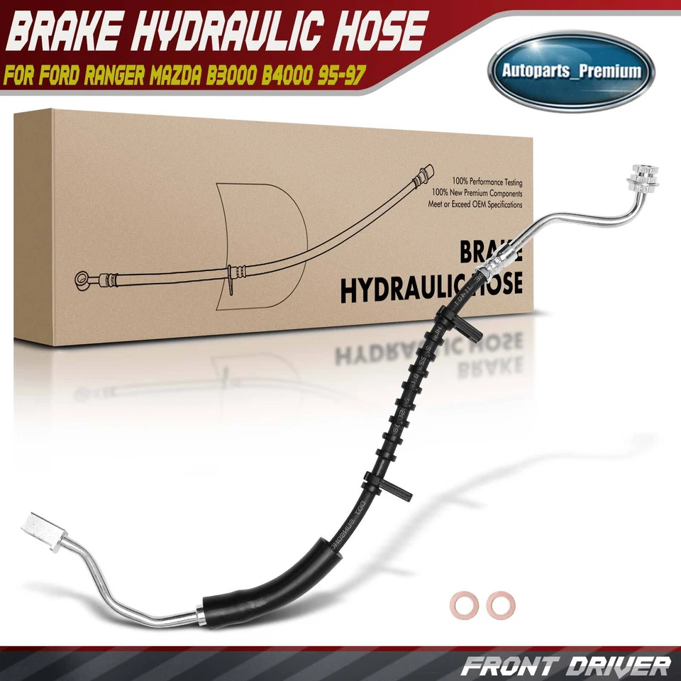 Гидравлический шланг переднего левого тормоза для Ford Ranger Mazda B2300 B3000 B4000 95-97 - Изображение 1 из 4