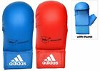 WKF Karate Mitts Karate Gloves Adidas  With Thumb Competition Sparring Red Blue