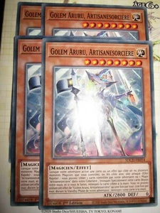 YU-GI-OH! PLAYSET (LOT DE 4) GOLEM ARURU ARTISANESORCIERE SDCH-FR014 NEUF ED 1 - Picture 1 of 1