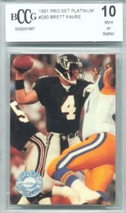 1991 Pro Set Platinum Brett Favre Rookie Graded BCCG 10 - Picture 1 of 1