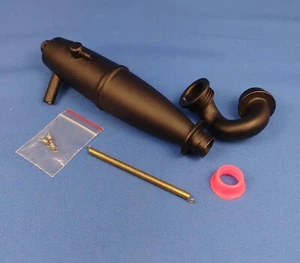 (Jet Racing GP-10S) 1:10 On-Rd Belt-Driven Rear Exhaust Header + Tuned Pipe Set - Picture 1 of 1