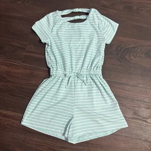 btween aqua romper girls size 8 summer outfit shorts - Picture 1 of 7