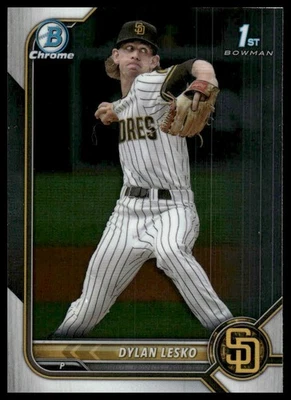 2022 Bowman Draft #BDC-27 Dylan Lesko Rookie Chrome San Diego Padres - Image 1 of 2