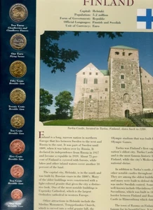 Coins from Around the World Finland 8 coins BU UNC 1999-2002 2 € 1999 1€ 2000 - Picture 1 of 2
