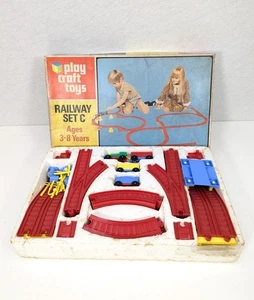 Vintage Mettoy Playcraft Toys Kunststoff Zugset Eisenbahn Set C No.9503 mit Extras - Bild 1 von 8