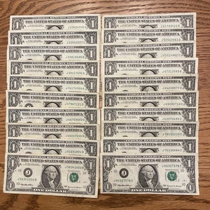 1999 Series J $1 One Dollar Bill Circulated.  J80327578C - Picture 1 of 13