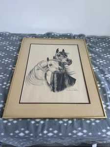 Pintura de caballo. Willa M. Frayser 28/350 - Imagen 1 de 6