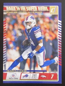 James Cook 2025 Donruss Fútbol Camino al Super Bowl Buffalo Bills #3 - Imagen 1 de 2