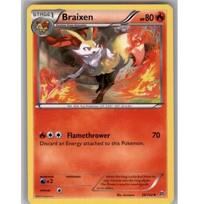 Braixen Regular Uncommon XY - BREAKthrough 26/162 NM - Image 1 of 2