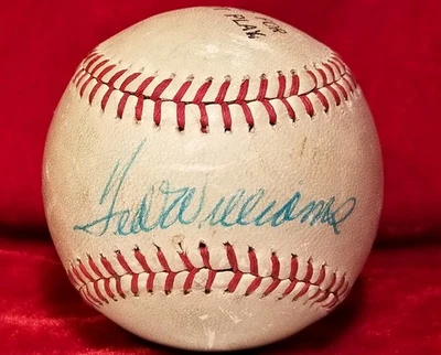 1950s TED WILLIAMS Signed J.C. Higgins FIRE BALL Boston Red Sox Team JSA vtg HOF - Image 1 of 4