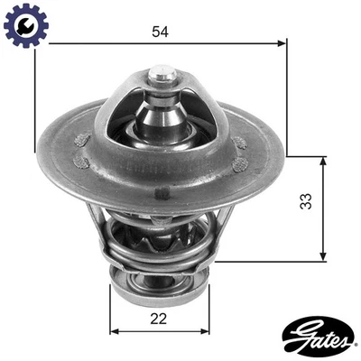 THERMOSTAT COOLANT TH22285G1 FOR MAZDA FAMILIA/V ETUDE 323/PROTEGE/Mk  OPEL - Image 1 of 4