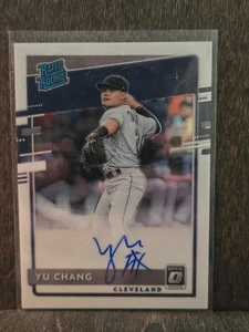 2020 Panini Donruss Optic Rated Rookie Signatures Yu Chang #RRS-YC Auto RC - Picture 1 of 2