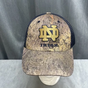 Neu Notre Dame ND IRISH Spellout Logo Camouflage blau College Football lizenzierte Kappe - Bild 1 von 23