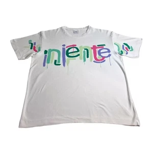 Zara T-Shirt White With Graphic Print Cotton Size Mens Extra XL Top Tee - Picture 1 of 12