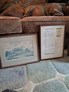 Vintage Trent Bridge Pavilion Print And Test Scorecard, Cricket Memorabilia  - Picture 1 of 17