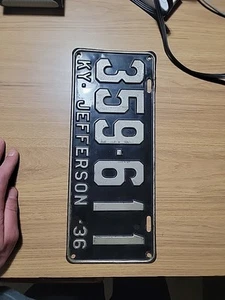 1936 Ky License Plate. - Picture 1 of 5