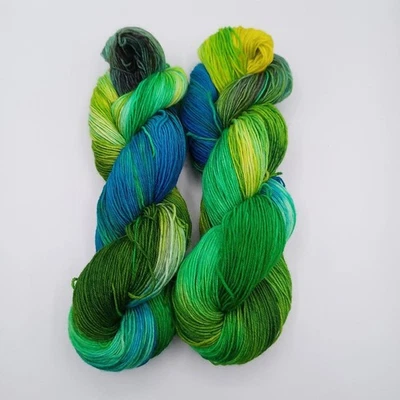 (9,90€/100 g) handgefärbte Sockenwolle 4 fach Färbung Zur Ruhe kommen - Bild 1 von 4