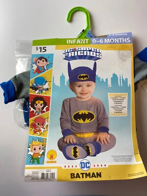 Disfraz DC Super Friends Batman 6 Piezas Infantil Talla 0-6 Meses Foto 1 de 4