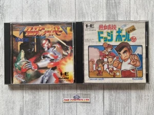 NEC PC Engine HuCARD Crosswiver & Nekketsu Koukou Dodgeball Bu set from Japan - Picture 1 of 6