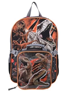 Universal Jurassic World 17" Laptop Backpack 2-Pc Set with Lunch Bag, Dinosaur - Picture 1 of 3