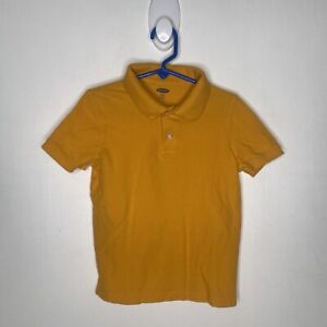 Old Navy XS 4 Polo Shirt Boys Size XS 5 School Uniform Yellow Short Sleeve