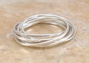 .925 STERLING SILVER 6x1 mm BAND ROLLING RING size 8 style# r3350 - Picture 1 of 2