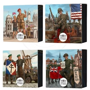 PRESALE France 2025 80 Years of V-E Day 1945 10 Euro Proof Lot of 4 Proofs - Picture 1 of 13