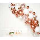 Luftballon-Girlande DIY 66 Ballons mit Band rosegold-wei-klar 4 Meter Partydeko