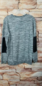 MODERN AMUSEMENT Pullover Shirt,size S Long Sleeve,Gray 60% Cotton,patches H-89 - Picture 1 of 7