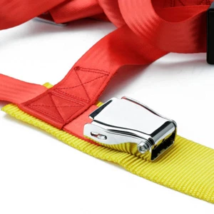 Red Seat Belt Racing Harness Competition Style 4 Point Snap-In 2" with Camlock - Picture 1 of 6