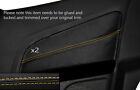 YELLOW STITCH 2X REAR DOOR CARD TRIM SKIN COVERS FITS VW POLO MK8 09-14 3 DOOR