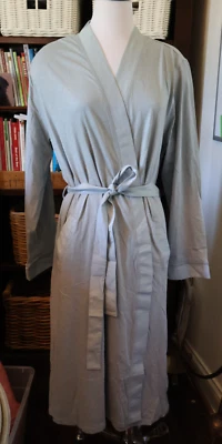 BRAND NEW Eileen Fisher  Lightweight Organic 100% Cotton  Sleep Robe XL Blue - Image 1 of 4