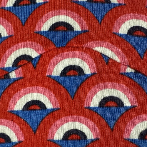 VALENTINO Boden abito midi aderente e svasato donna 6 rosso blu arcobaleno festival artistico casual