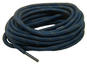 2 Pair Pack Heavy Duty 3/16 thick Navy w/ Black boot shoelaces made with Kevlar - Picture 1 of 4