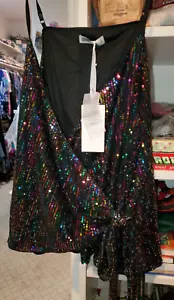 GRACE KARIN fancy Top Women 2XL NWT Rainbow Sparkle Tank Camisole V Neck Sexy - Picture 1 of 4