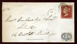 GB LONDON 1858 EASTERN CENTRAL/EC LABEL - Picture 1 of 2