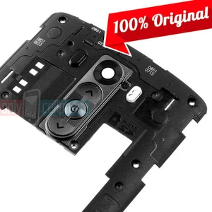OEM Original LG G3 Back Rear Housing Backplate Frame w/ Camera Lens - NEW Black - Picture 1 of 4